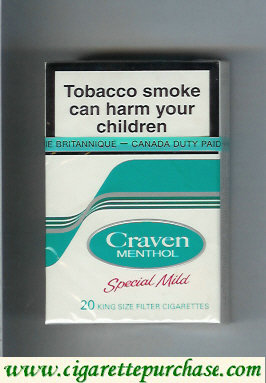 Craven Menthol Special Mild cigarettes